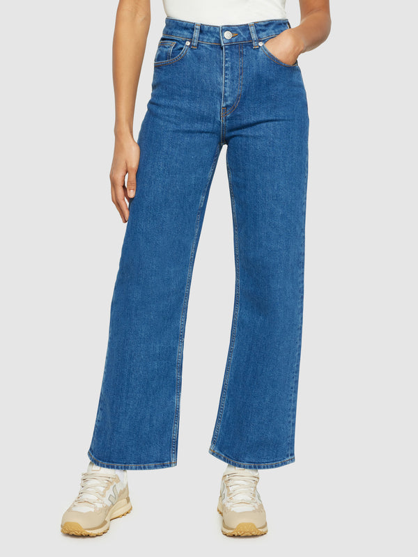 KnowledgeCotton Apparel - WMN Organic Cotton Gale Jeans GOTS Denim jeans 3043 Medium Blue