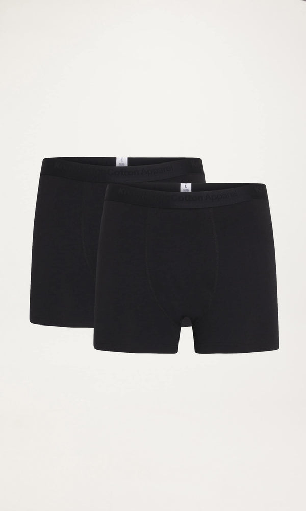 KnowledgeCotton Apparel - MEN 2 pack underwear Underwears 1300 Black Jet
