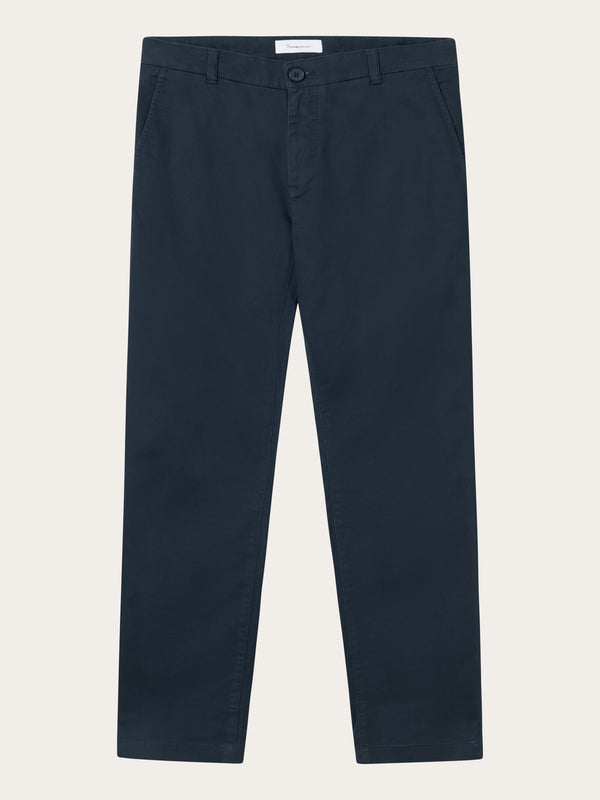 KnowledgeCotton Apparel - MEN LUCA slim twill chino pants Pants 1001 Total Eclipse