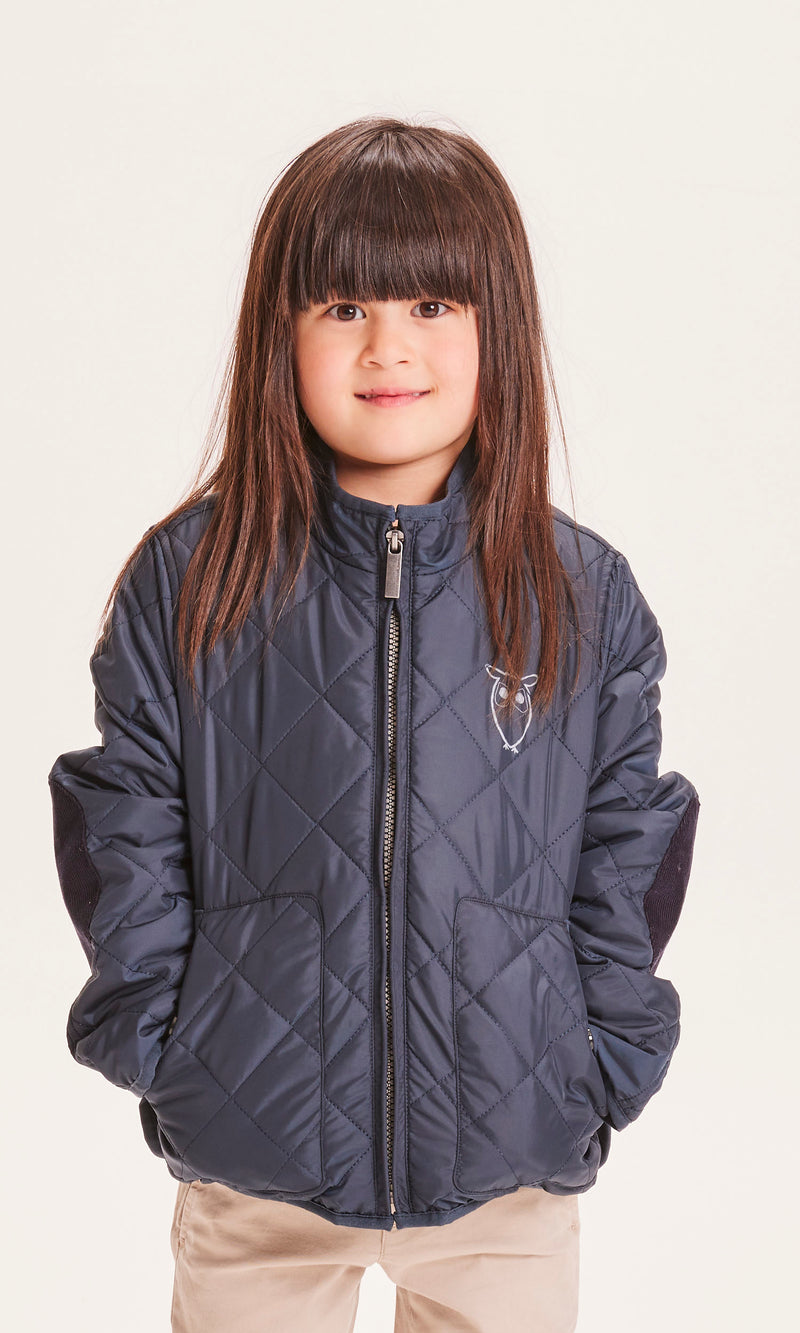 KnowledgeCotton Apparel - YOUNG REED quilted jacket Jackets 1001 Total Eclipse